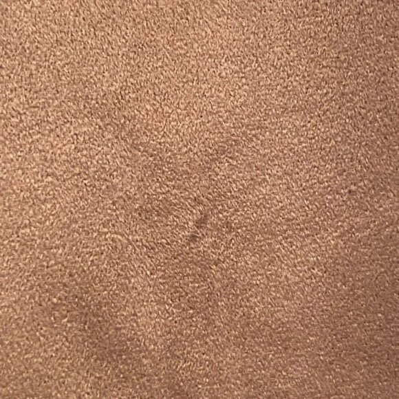 Denim & Co. Microsuede Faux Fur lined Winter vest Brown Size M with Side Pockets - Picture 3 of 10